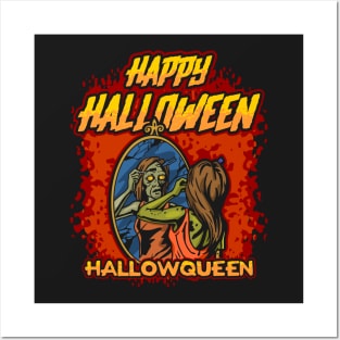 HallowQueen Happy Halloween Posters and Art